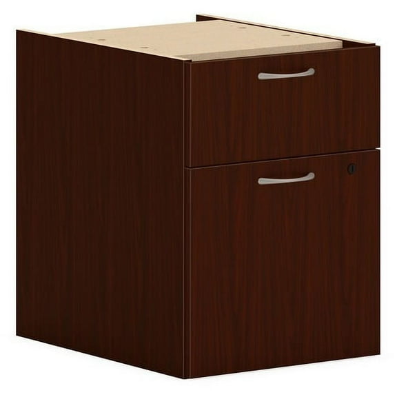 HON Mod Hanging Pedestal - 15"W 20" x 20" x 15" - 2 x Box Drawer(s), File Drawer(s) - Material: Steel Ball Bearing - Finish: Mahogany