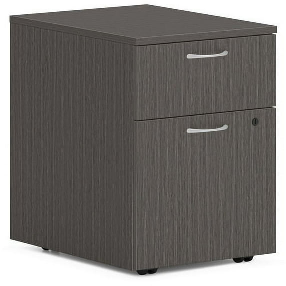 HON Mod Mobile Pedestal - 15"W 20" x 20" x 15" - 2 x Box Drawer(s), File Drawer(s) - Material: Steel Ball Bearing - Finish: Teak
