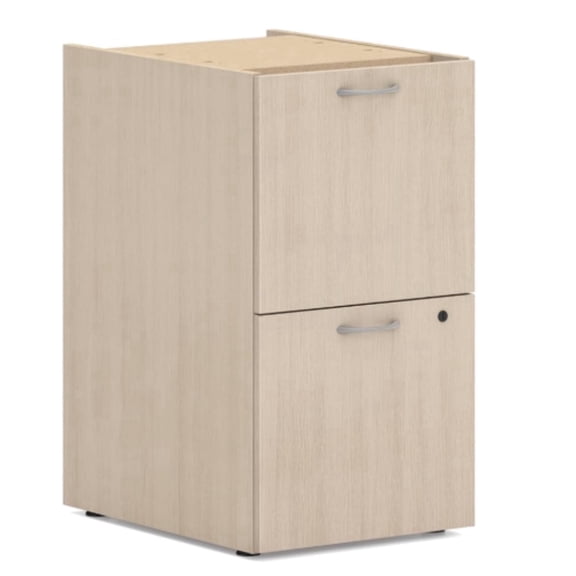 HON MOD Pedestal 2-Drawer Lockable Letter Size File Cabinet, Desert Oak Laminate