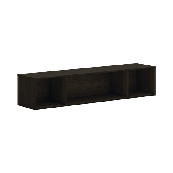 HON Mod Wall Mounted Storage | Open | 66"W | Java Oak Finish