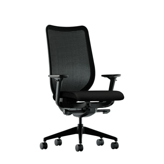 HON Nucleus Knit Mesh Back Task Chair - Polyester Black Seat - Steel Frame - 5-star Base - 20" Seat Width x 20" Seat Depth - 28.8" Width x 25.8" Depth x 45.3" Height