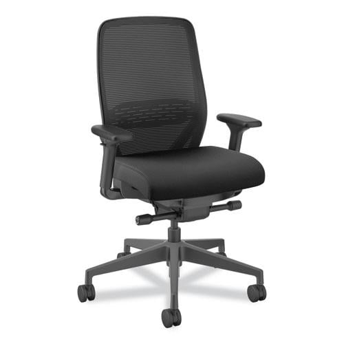 Black Mesh Adjustable Task Chair with Swivel Base
