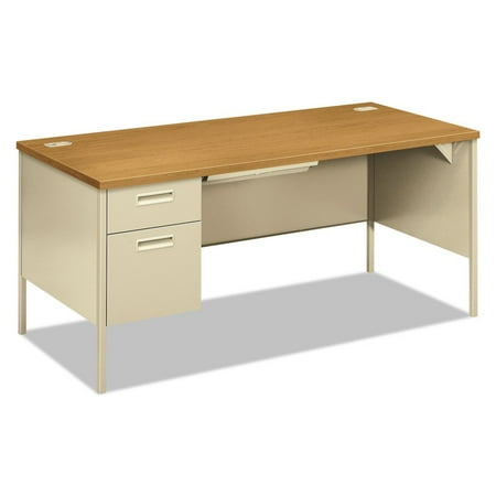 HON - Metro Classic HP3266L 66" Single Pedestal Desk, (HONP3266LCL) - Harvest