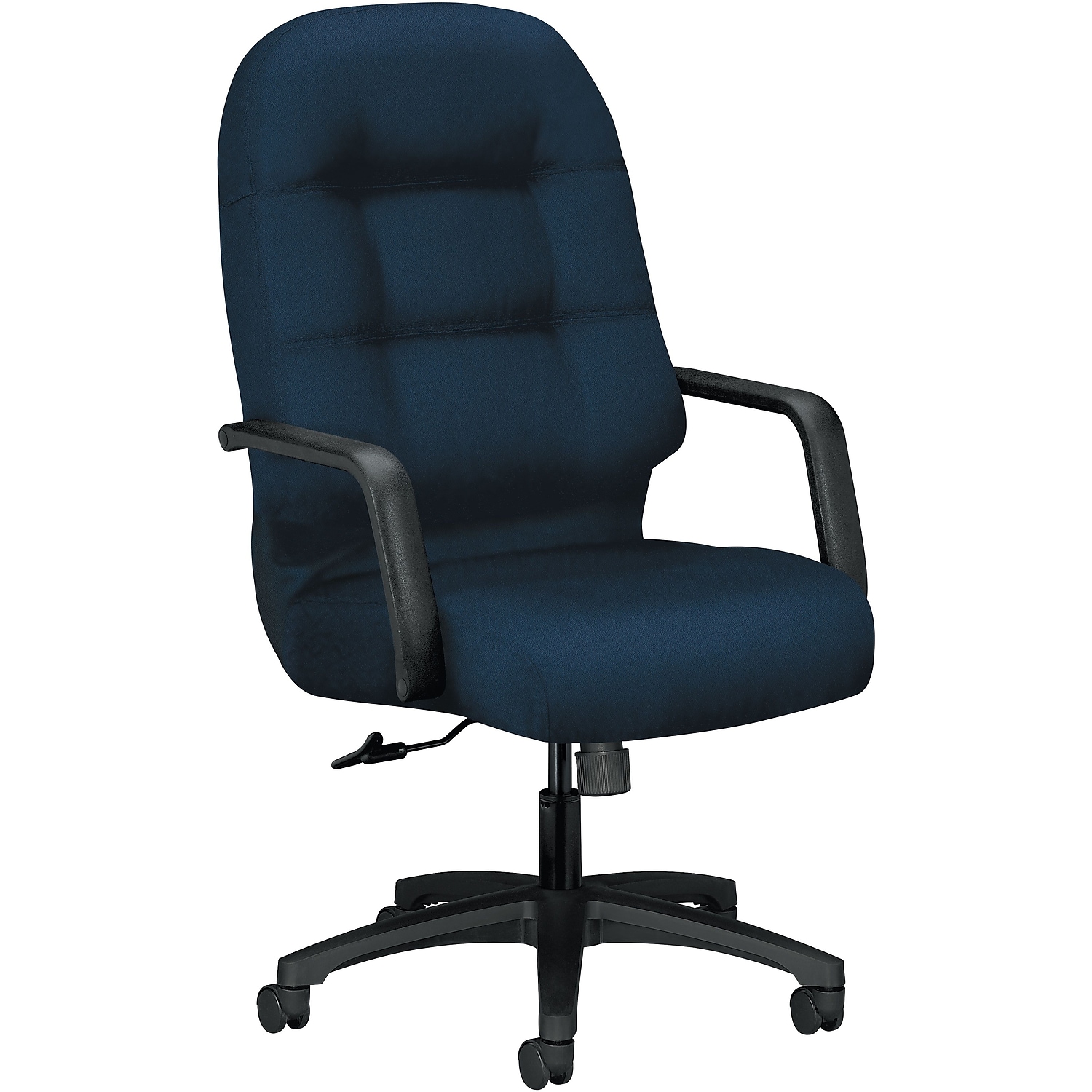 HON PillowSoft Fabric HighBack Executive ChairNavyFixed Arms