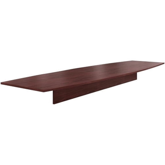 HON Preside Boat Shaped Table Top 168"W Boat Top - 14 ft Table Top Length x 48" Table Top Width x 1.13" Table Top Thickness - Assembly Required - Laminated, Mahogany