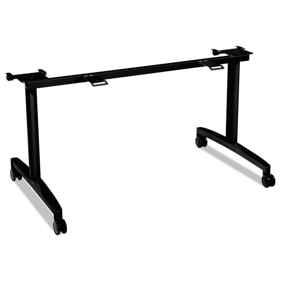 HON Rectangle Aluminum Table Base, Black