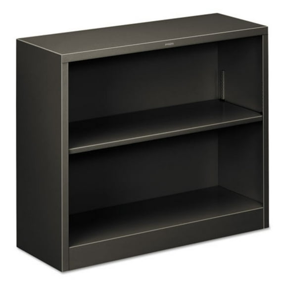 HON HS30ABC.S 34.5 in. x 12.63 in. x 29 in. 2-Shelf Metal Bookcase - Charcoal