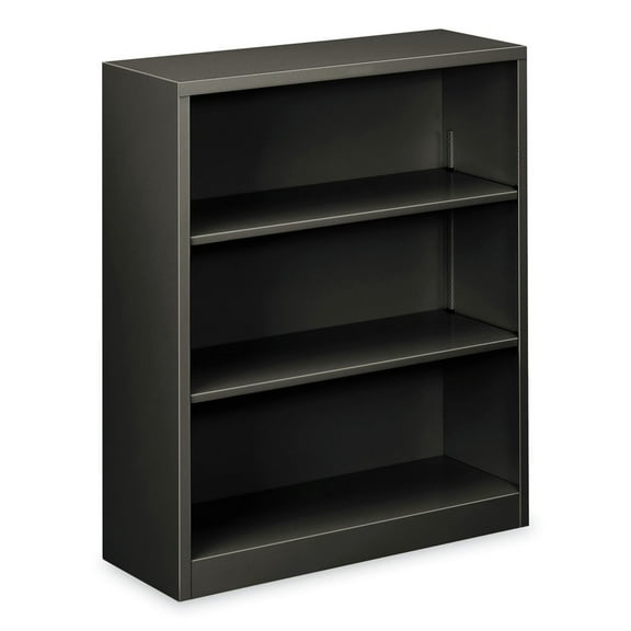 HON Brigade Steel Bookcase, 3 Shelves, Charcoal