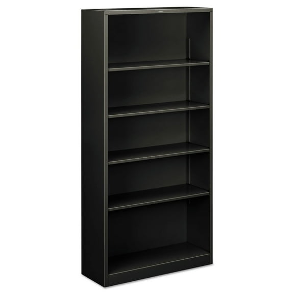 HON HS72ABC.S 34.5 in. x 12.63 in. x 71 in. Five Shelf Metal Bookcase - Charcoal