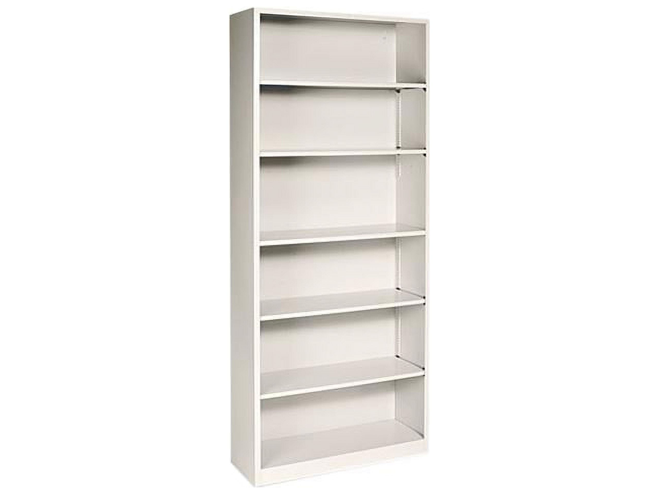 Adjustable 6-Shelf Steel Bookcase in Putty - 34.5" x 81.1"