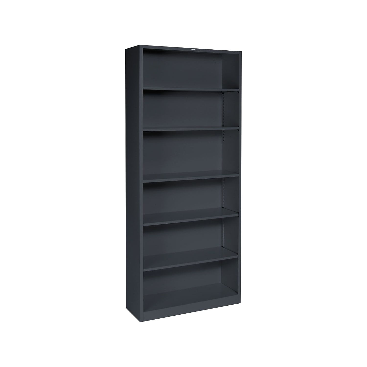 Brigade 6-Shelf Adjustable Charcoal Metal Bookcase