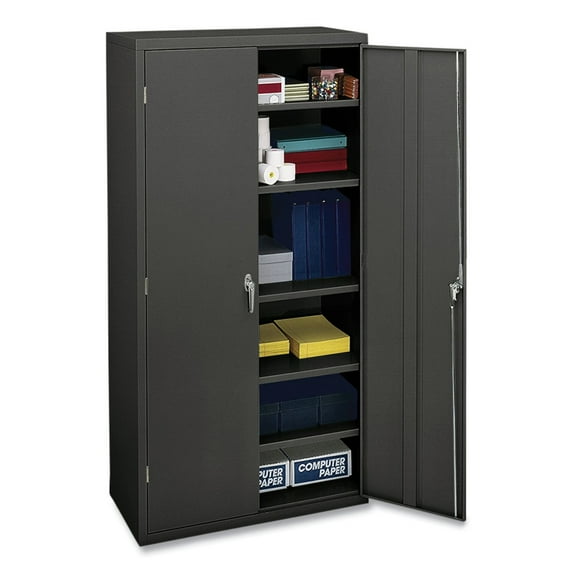 36w x 18.13d x 71.75h Assembled Storage Cabinet - Charcoal