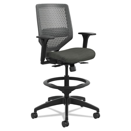 HON Task Stool ReActiv Back 29-3/4"x29"x53" Black SVSR1ACLC10T