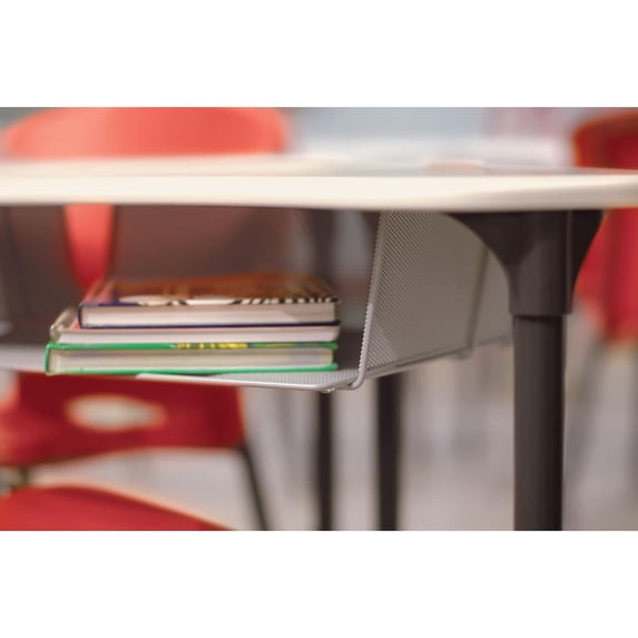 HON SmartLink 9 1/2" W Student Desk Wire Book Box Platinum 4/Ct (HLDA15T1)