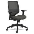 thumbnail image 1 of HON Solve Mid-Back Task Chair, Black ilira-Stretch Mesh Back, Adjustable Lumbar Support, Adjustable Arms, Easy Assembly, Black Frame, Ink Seat Fabric, 1 of 9