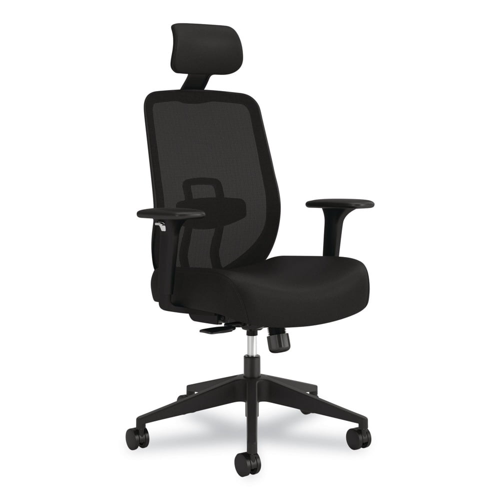 Black Mesh Mid-Back Task Chair with Adjustable Arms