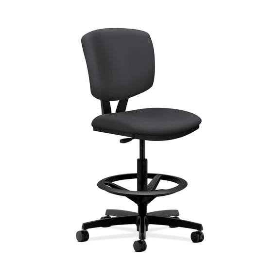 HON Volt Armless Vinyl Drafting Chair with Backrest with Lumbar Support Basalt (HON5725HSX23T)