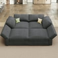 thumbnail image 1 of HONBAY 4-Seater Oversized Sectional Sofa Bed with Storage Corduroy for Living Room, Dark Grey, 1 of 12