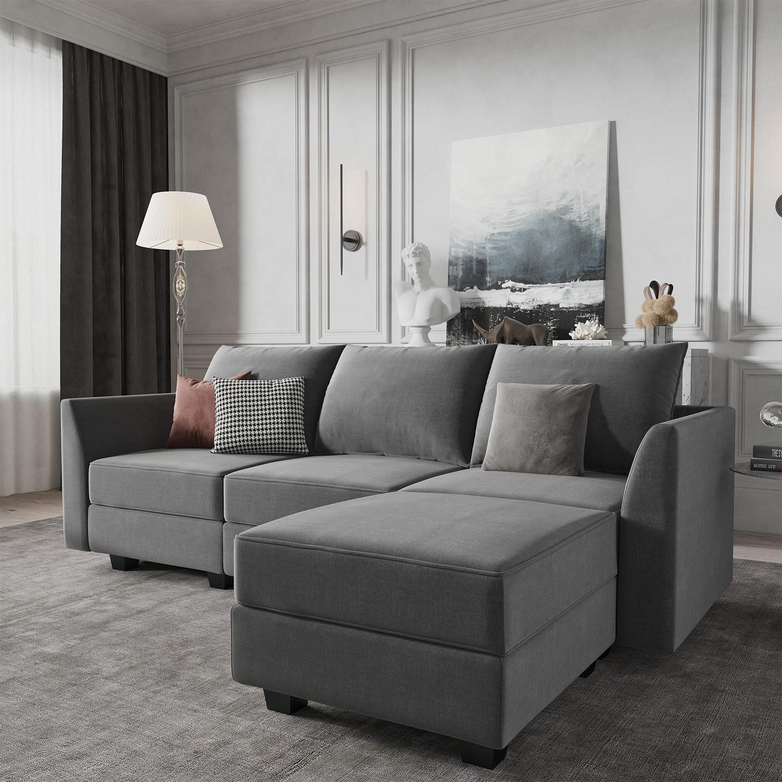 Comfortable l 2024 shaped couch