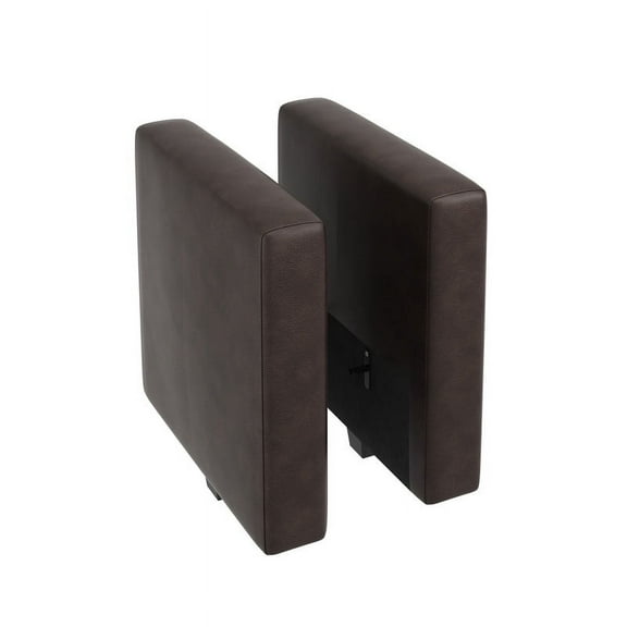 HONBAY Armrest Backrest Module for Faux Leather Modular Sectional Sofa, Pair of Armrests Backrests, Brown