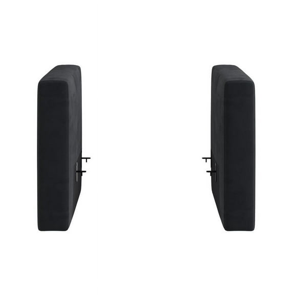 HONBAY Armrest Backrest Module for Velvet Modular Sectional Sofa, Pair of Armrests Backrests, Black