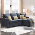 thumbnail image 1 of HONBAY Convertible Sectional Sofa Couch, L-Shaped Couch with Modern Linen Fabric for Small Space Dark Grey, 1 of 7