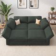 thumbnail image 1 of Marrber Corduroy Oversized Sofa Bed Modular Sectional Sleeper Sofa with Storage for Living Room, Home Theater, Green, 1 of 10