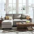 thumbnail image 1 of HONBAY Dryades L-Shaped Sectional Sofa, Light Gray, 1 of 10