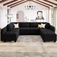 HONBAY Functional L/U-Shaped Sectional Sofa Couch 8-Seater Modular with Ample Storage Reversible ...