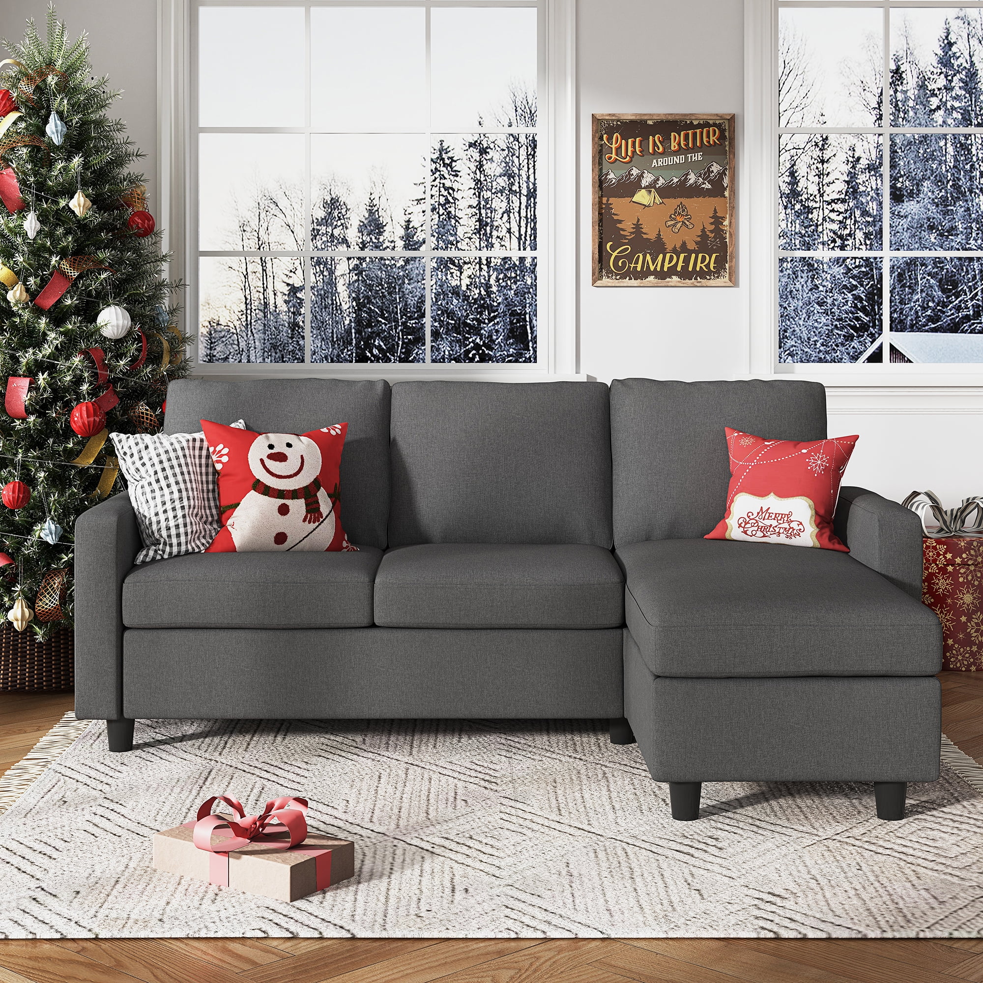 Honbay L Shaped Sofa Sectional Couch