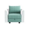 thumbnail image 1 of HONBAY Modern Armless Chair Module for Customizable Sectional Couch, Aqua Blue, 1 of 7
