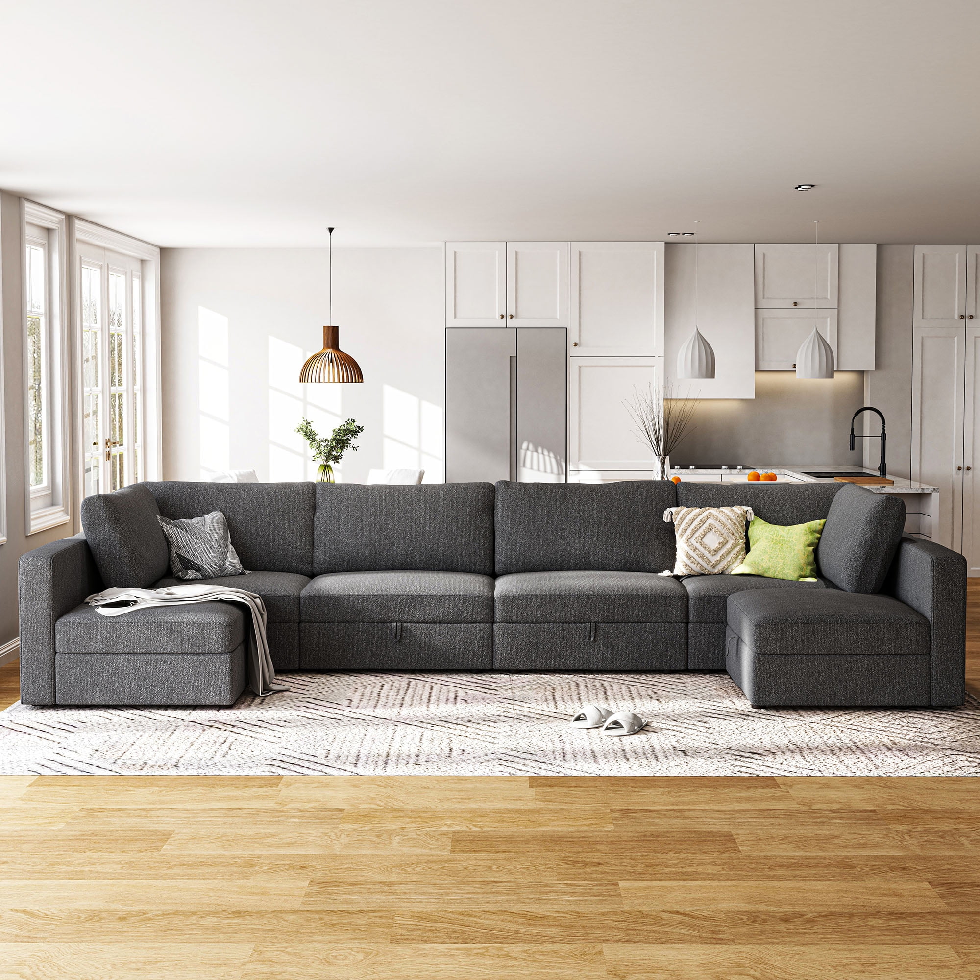 Mobilis modern linen fabric sale living room sofa