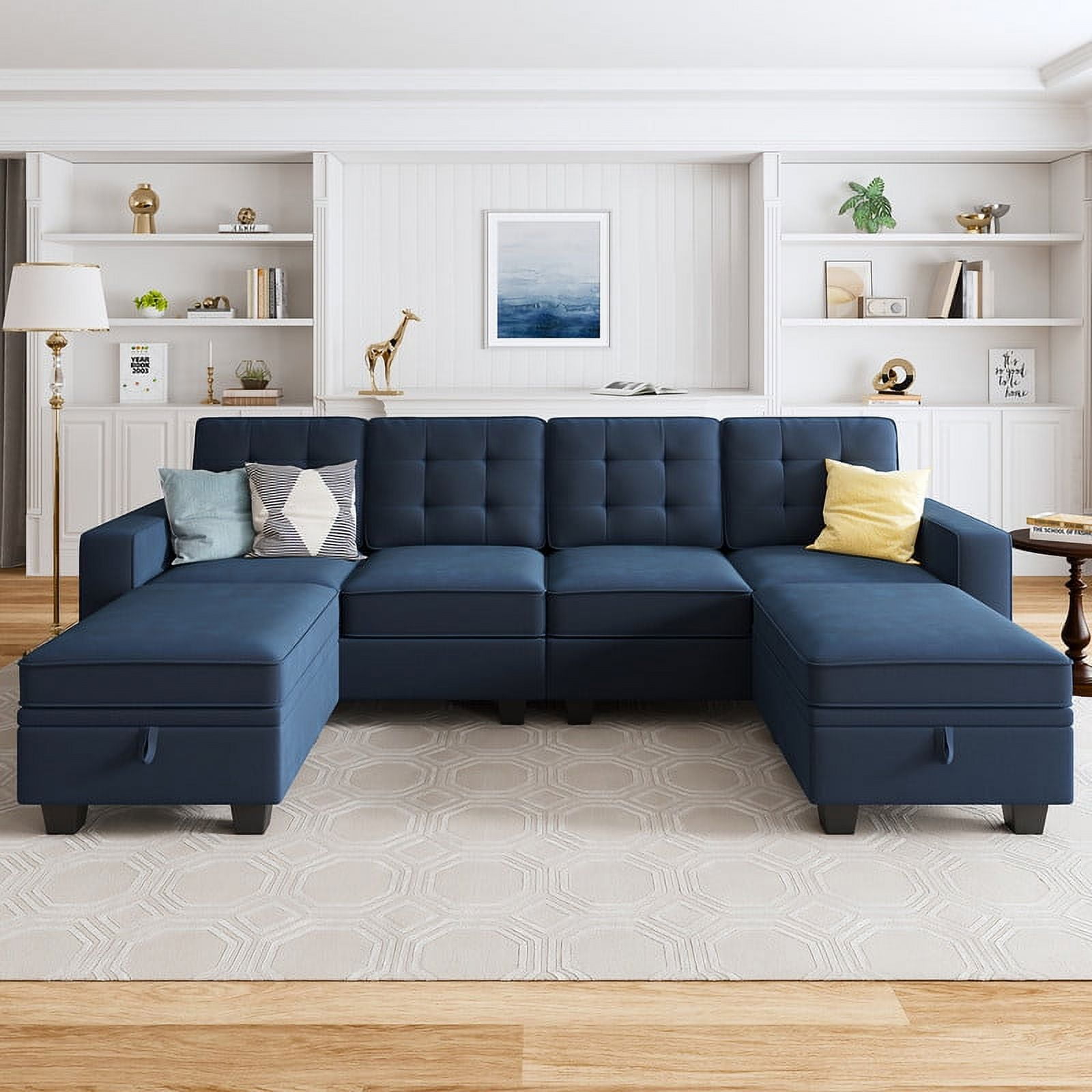 HONBAY Modern UShaped Sectional Sofa with Reversible Chaises and