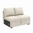thumbnail image 1 of HONBAY Modular Sleeper Storage Sofa, Loveseat, Grey, 1 of 6