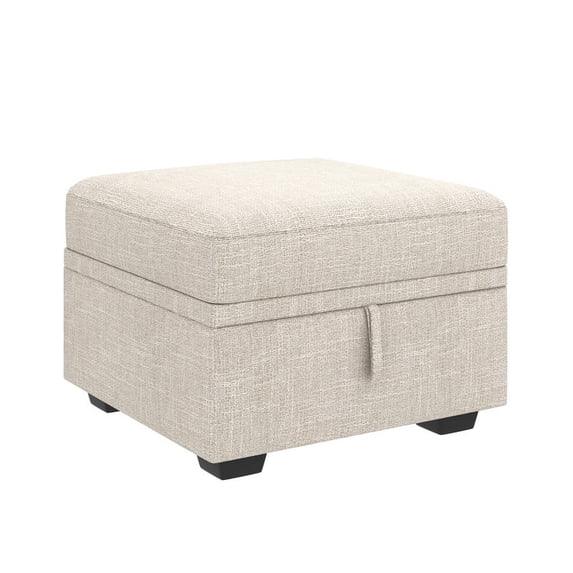 HONBAY Modular Sectional Sleeper Storage Sofa, Ottoman, Beige
