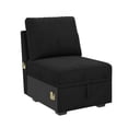 thumbnail image 1 of HONBAY Modular Sectional Sleeper Storage Sofa, Single Seat, Black, 1 of 6