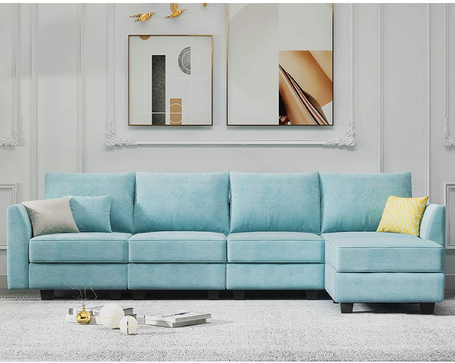 Honbay Reversible Sectional Sofa L
