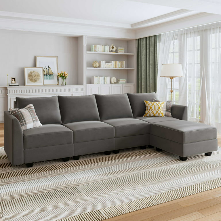 Honbay Velvet Couch With Reversible