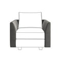 thumbnail image 1 of HONBAY Velvet Side Armrest Module for Modular Sectional Sofa Couch Pair of Armrests, Dull Grey, 1 of 6