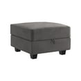 thumbnail image 1 of HONBAY Velvet Square Ottoman Module for Modular Sectional Sofa, Storage Footrest, Dull Grey, 1 of 6