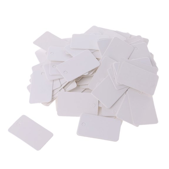Tizuqe 100pcs Kraft Paper Gift Cards Hang Tags Jewelry Labels Tag Craft Decor 2x3.3cm