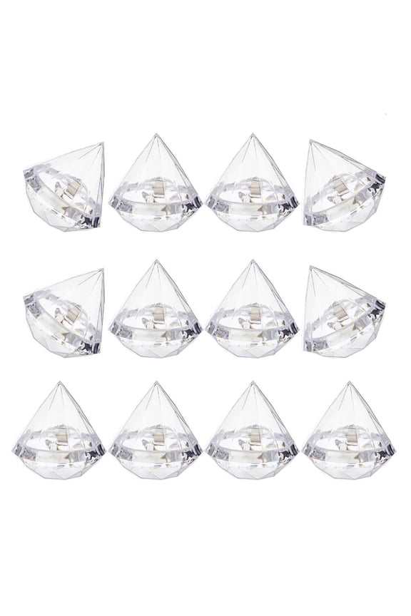 HONCLL 10Pcs Large Diamonds Shape Candy Boxes with Lid Delicate Diamonds Shape Gift Boxes for Party Sweets and Small Trinkets