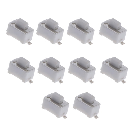 Tizuqe 10Pcs Tact Switches Push Button Microphone Button Switches Caps Easy to Install