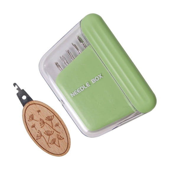 Tizuqe 10Pcs Sewing Needle with Magnetic Case and Threader Stainless Steel Large Eye Needle Embroidery Needle for Hand Sewing