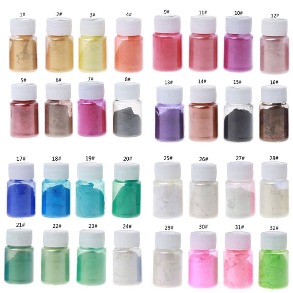 HONCLL 10g Mica Powder for Resin Cosmetic Pearl Powder for Nails Decor Makeup DIY
