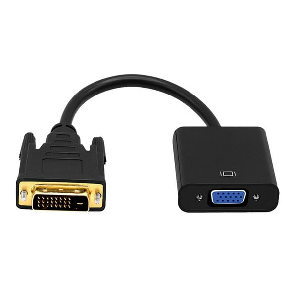 Tizuqe 125mm DVI-D 24+1 Pin to VGA Connection Cable DVI to VGA Adapter Cord with Build-In Chip Wide Compatibility for DVDs