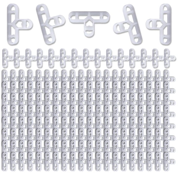 HONCLL 200 Pieces Clear 3/8 Inch Tile Spacers for Brick Veneer and Deck Boards