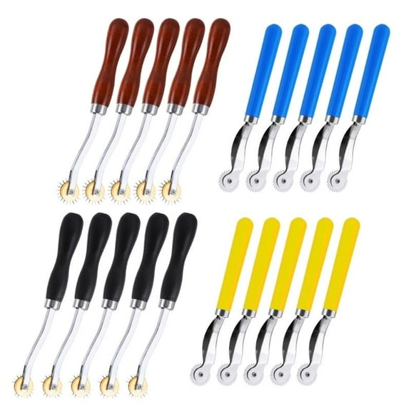 HONCLL 20Pcs 2MM 4MM Wheel Leather Sewing Stitching Spacing Craft Tool Overstitch Wheel