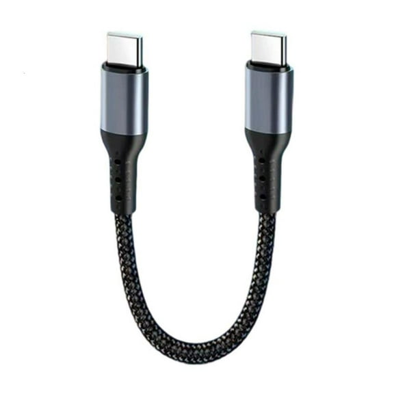 HONCLL 25cm 90 Degree Elbow Short Type C to USB C/USB Cable Fast Charging Cable