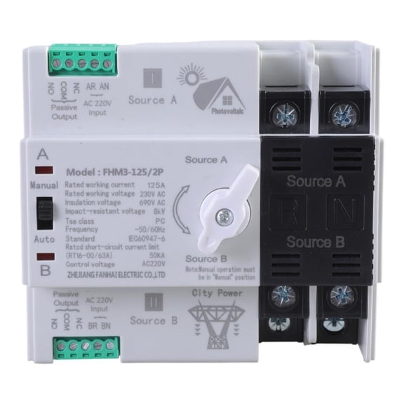 HONCLL 2P 100A Automatic Switches Double Power Switches for Efficient Power Management